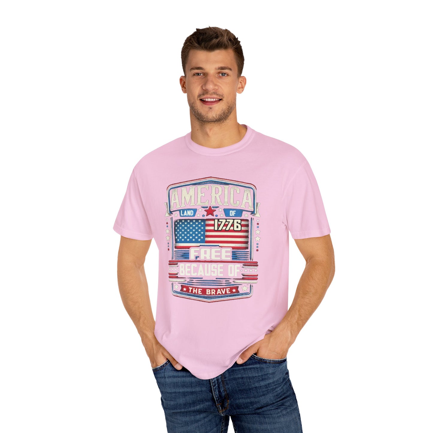 America Land of the Free  Unisex Garment-Dyed T-shirt