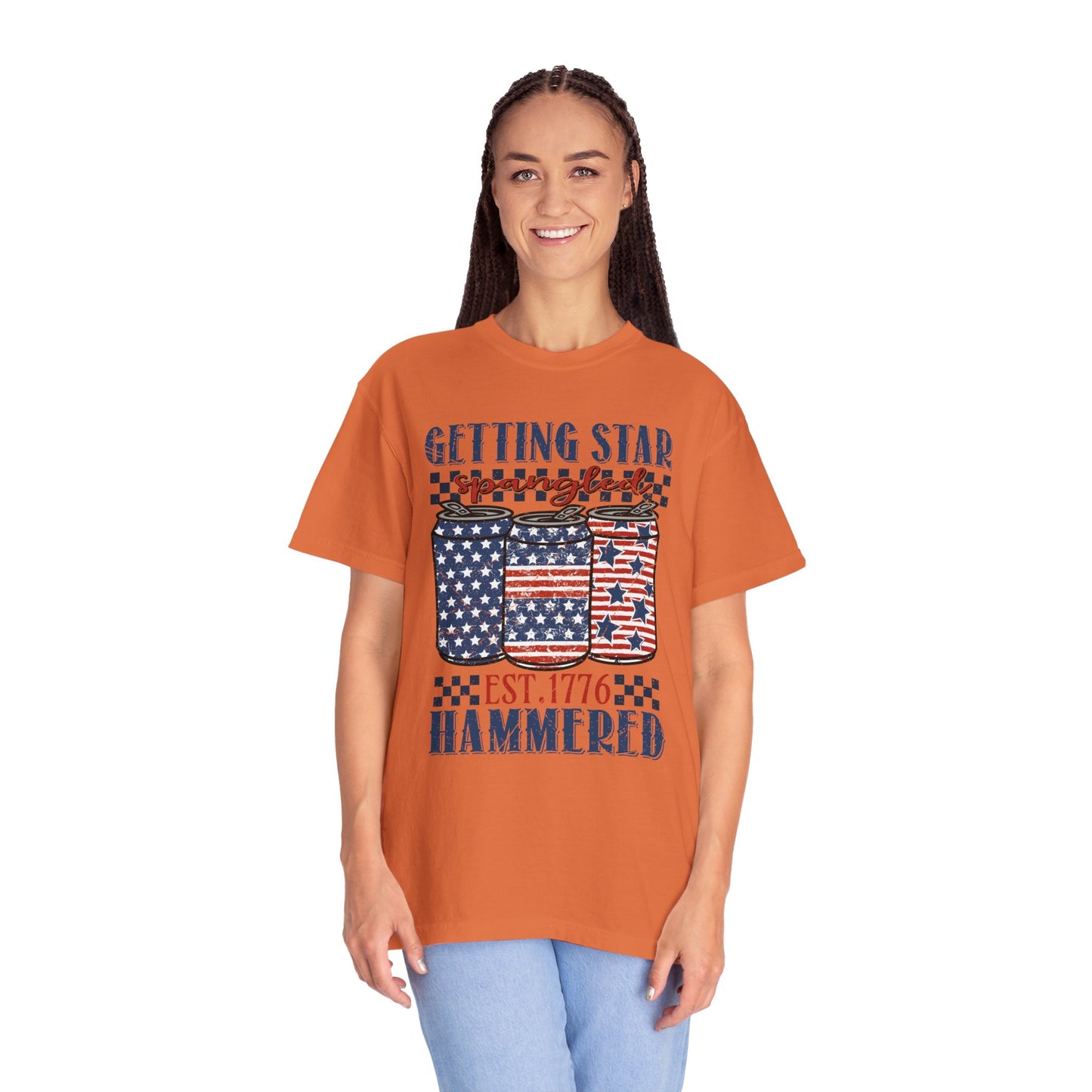 Getting Start Spangled Hammered Unisex Garment-Dyed T-shirt