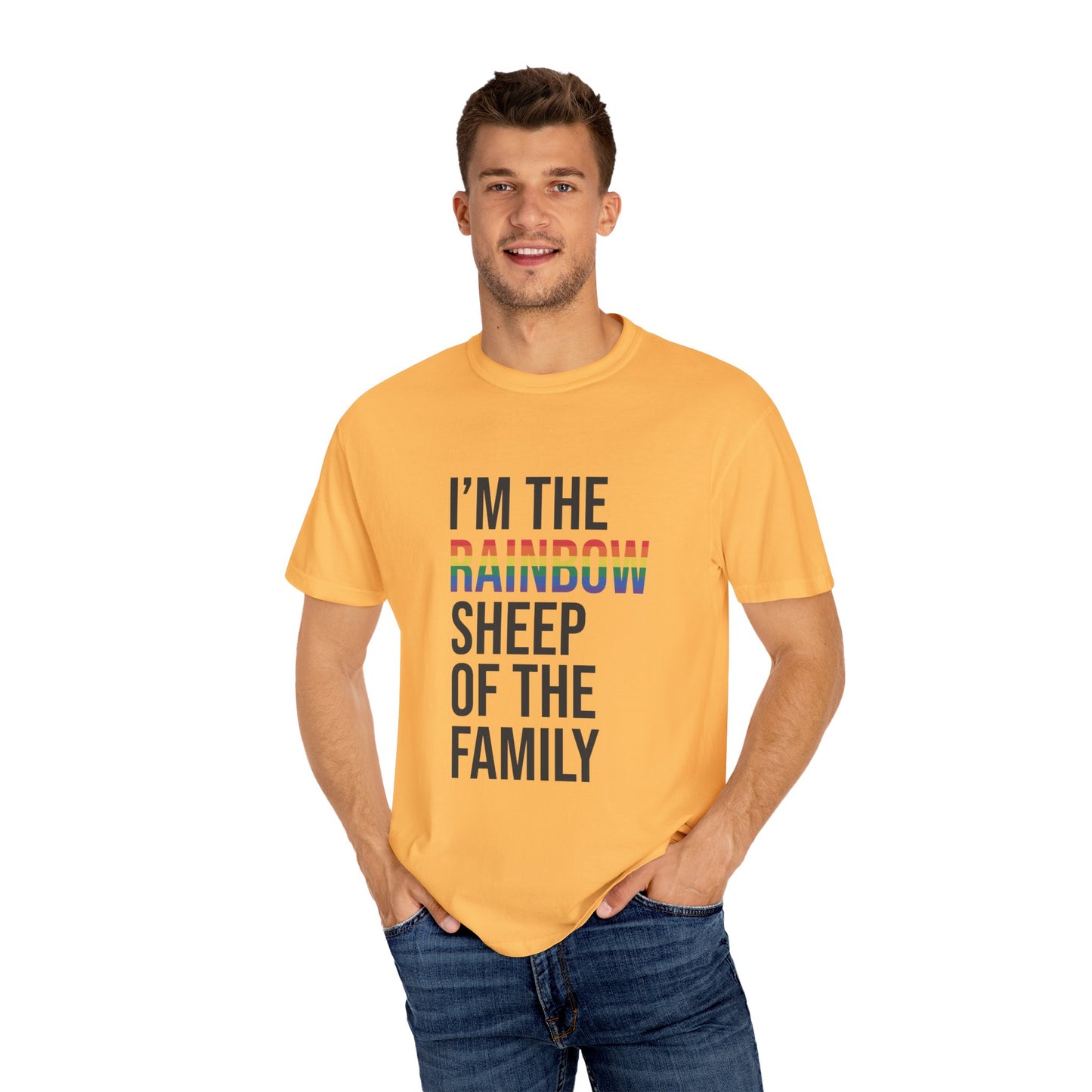 I'm The Rainbow Sheep of The Family Unisex Garment-Dyed T-shirt