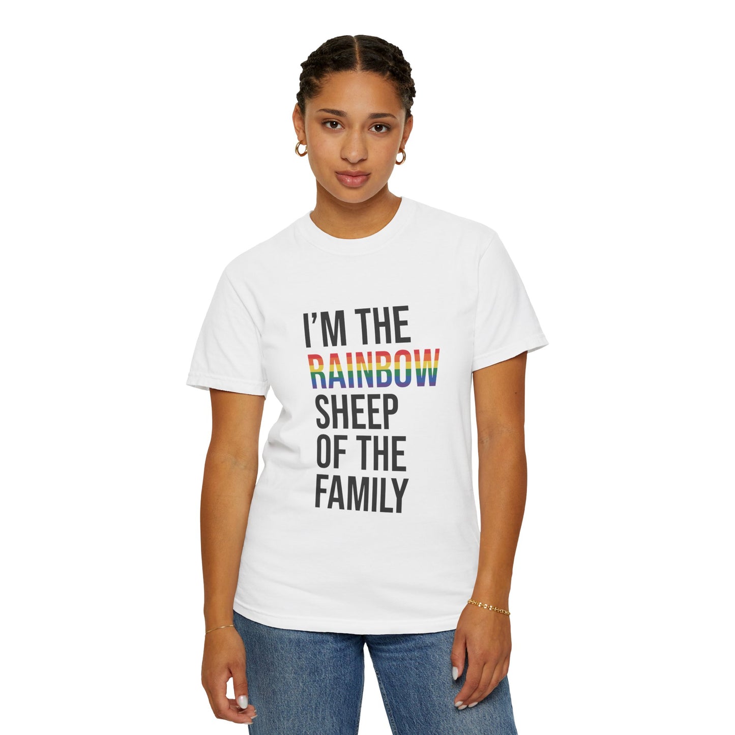 I'm The Rainbow Sheep of The Family Unisex Garment-Dyed T-shirt