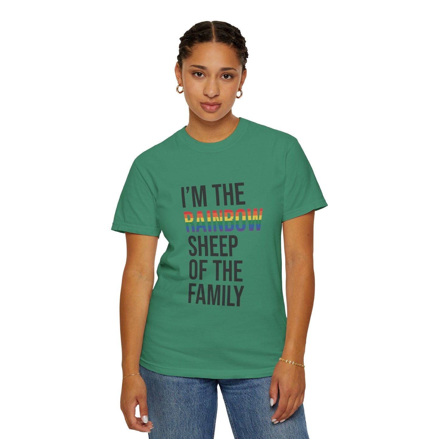 I'm The Rainbow Sheep of The Family Unisex Garment-Dyed T-shirt