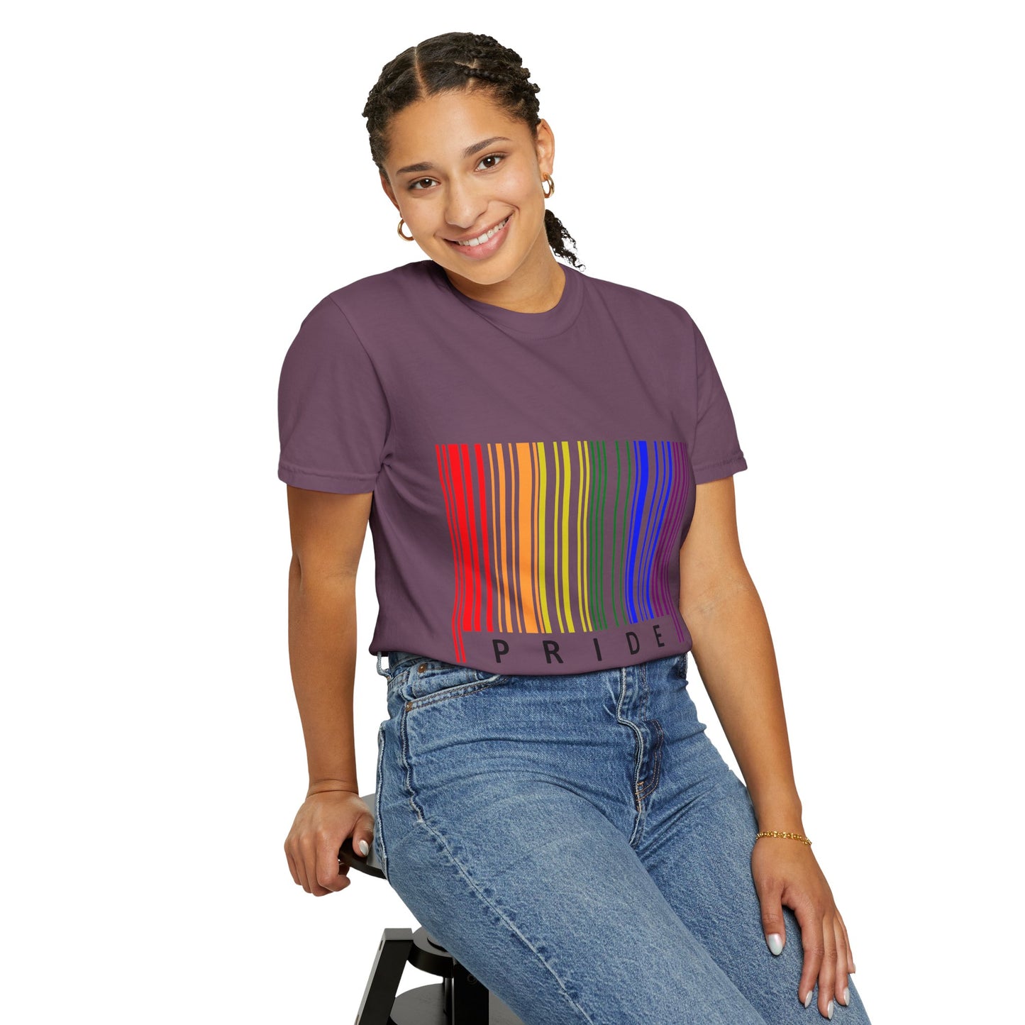 Pride Barcode Unisex Garment-Dyed T-shirt