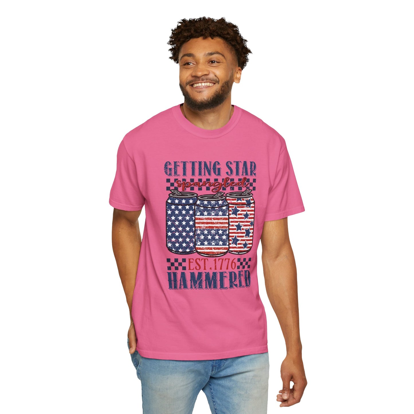 Getting Start Spangled Hammered Unisex Garment-Dyed T-shirt