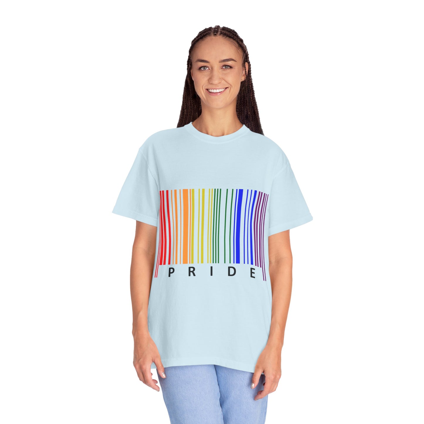 Pride Barcode Unisex Garment-Dyed T-shirt