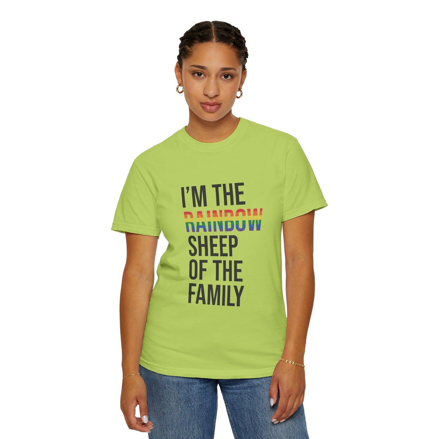 I'm The Rainbow Sheep of The Family Unisex Garment-Dyed T-shirt