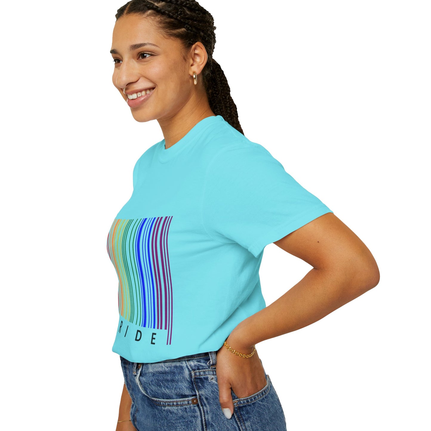 Pride Barcode Unisex Garment-Dyed T-shirt