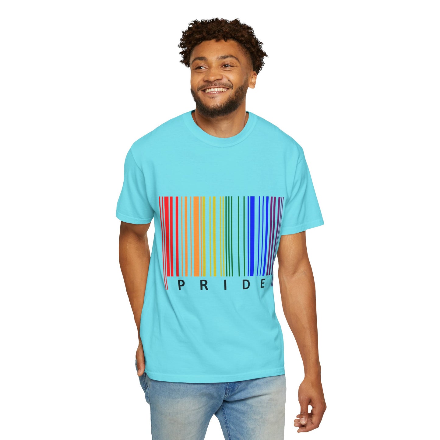 Pride Barcode Unisex Garment-Dyed T-shirt