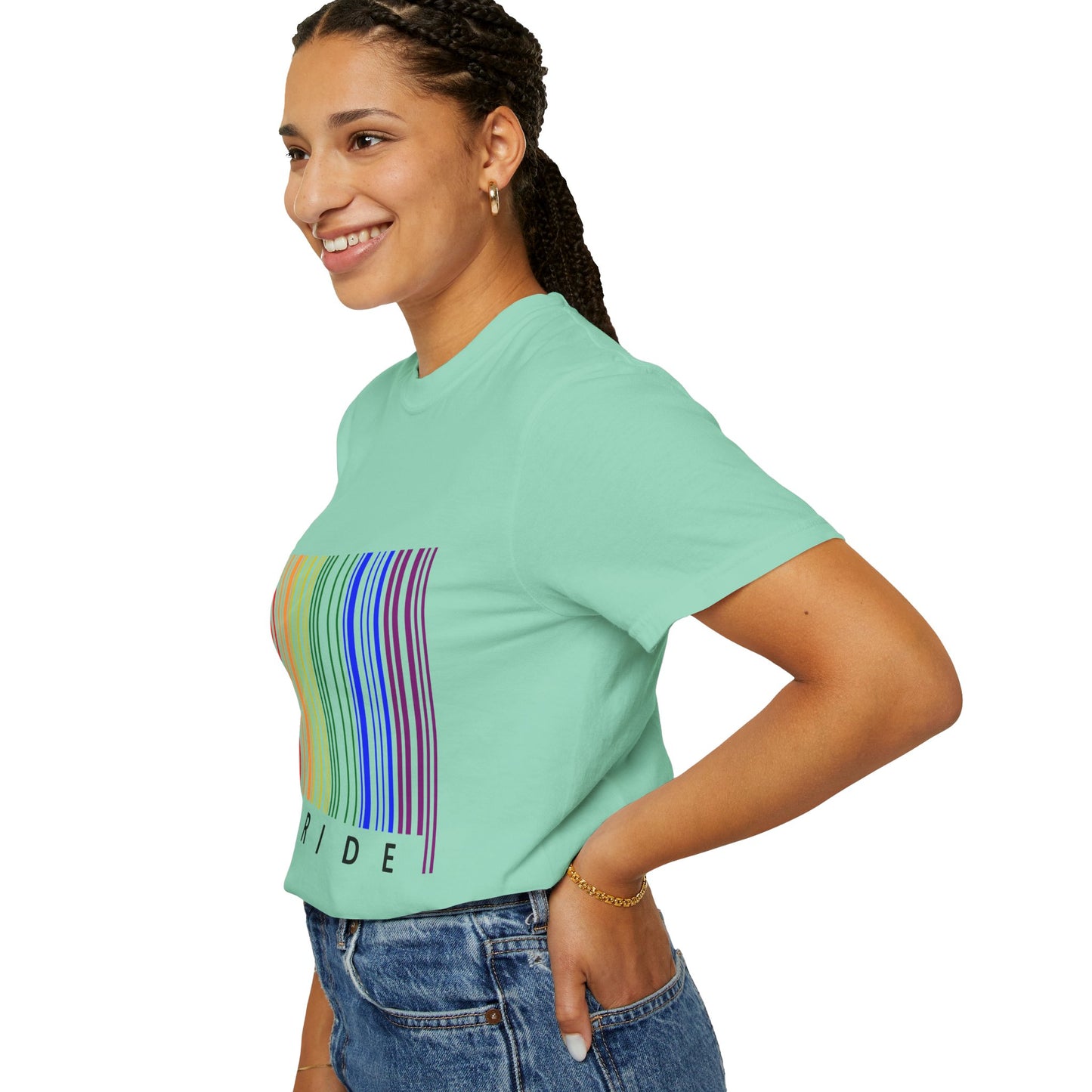 Pride Barcode Unisex Garment-Dyed T-shirt