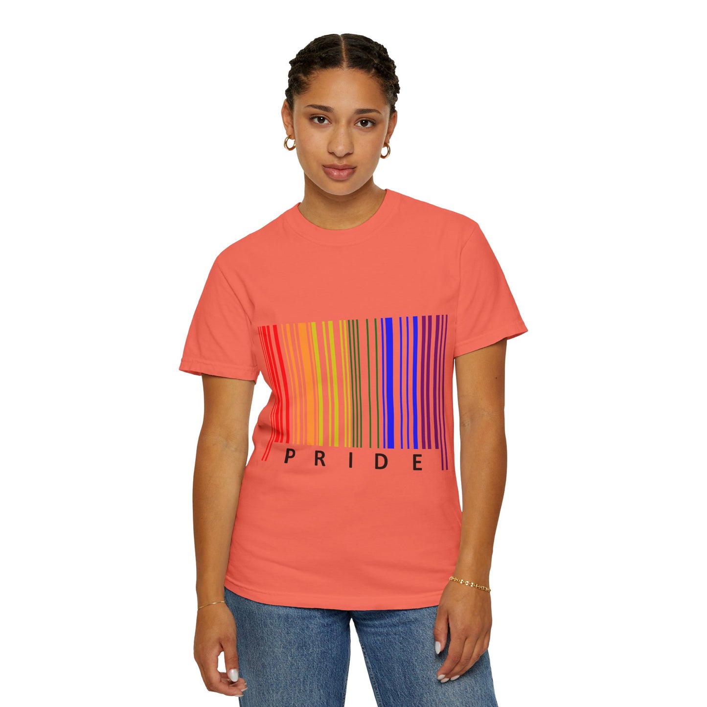 Pride Barcode Unisex Garment-Dyed T-shirt