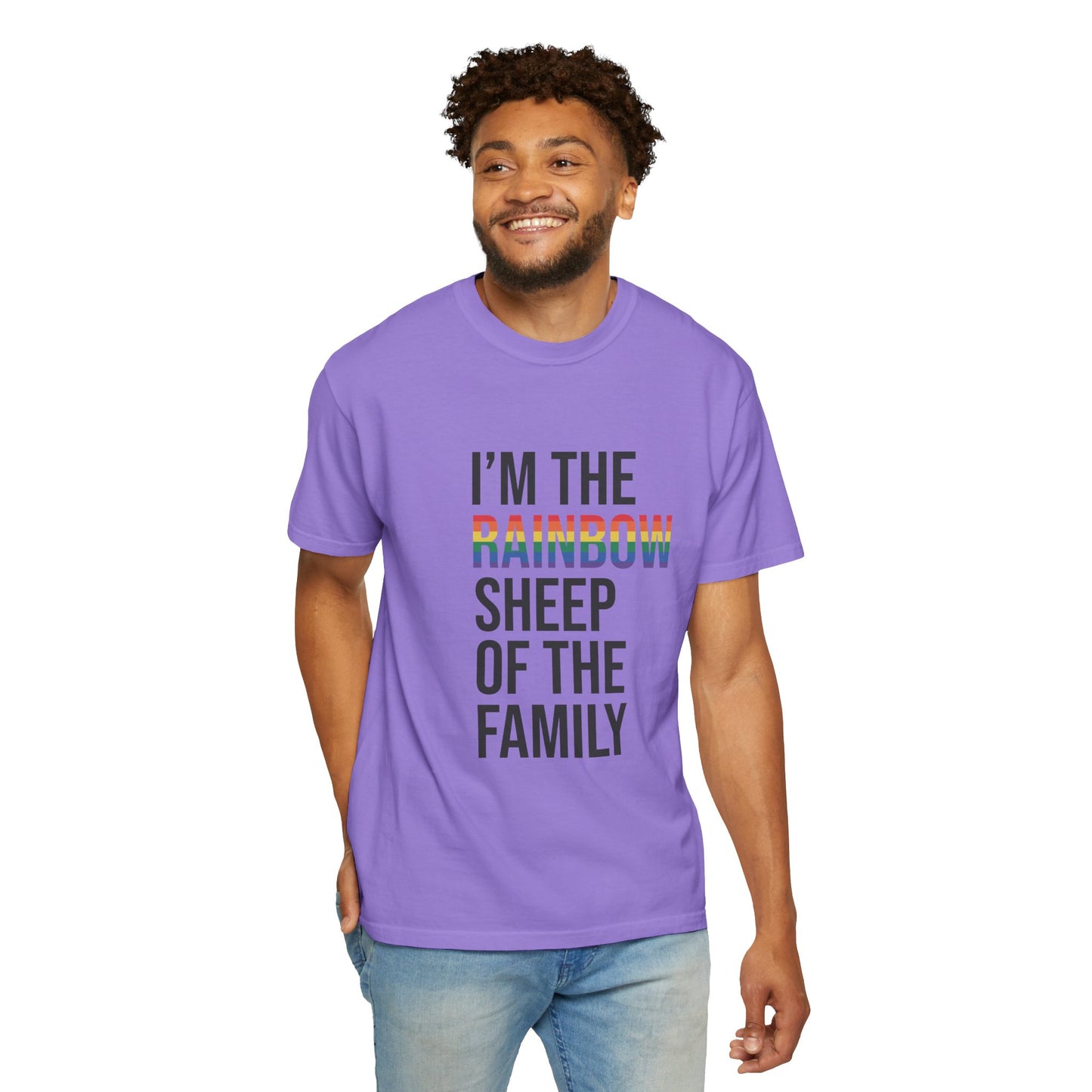 I'm The Rainbow Sheep of The Family Unisex Garment-Dyed T-shirt