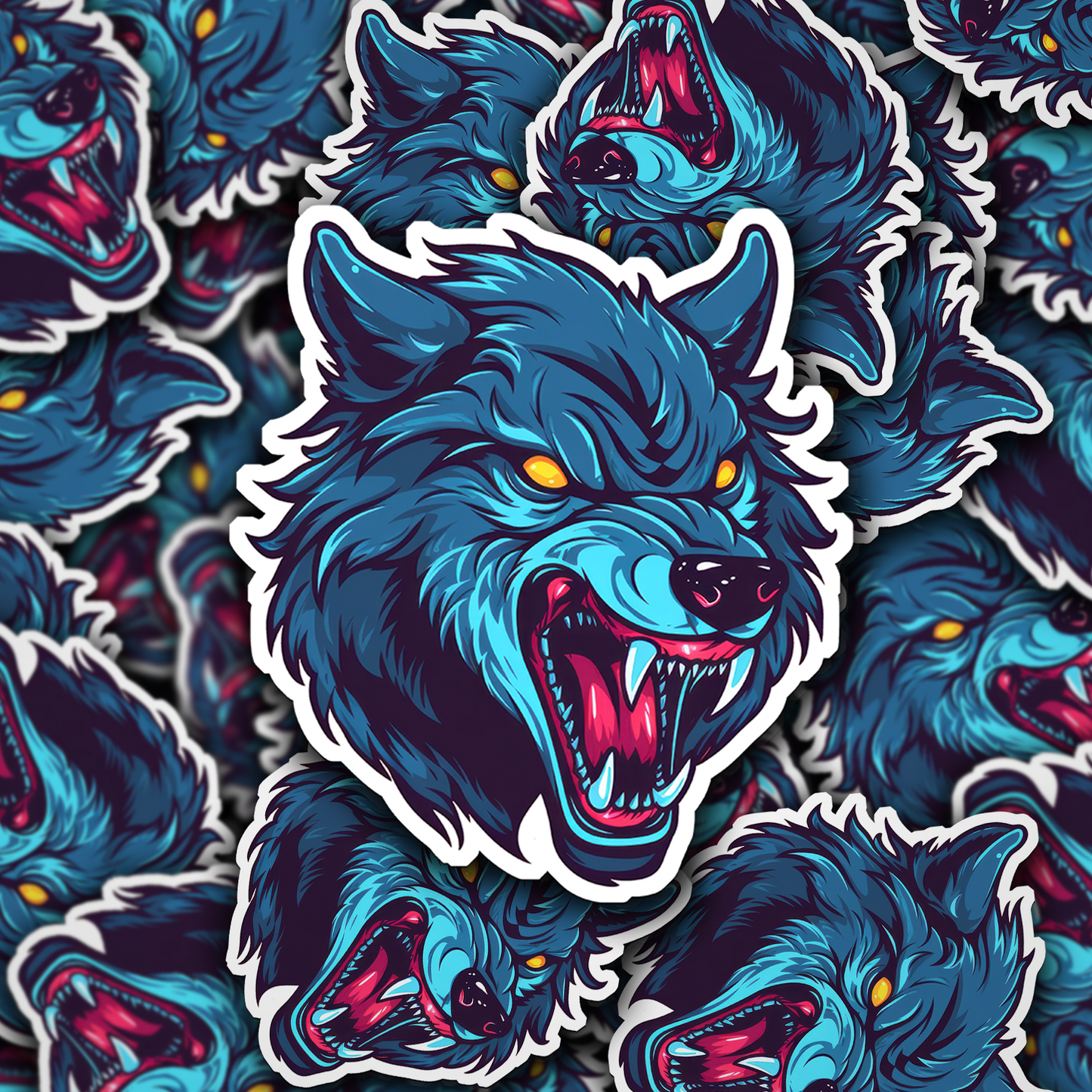 Mystical Wolf Vinyl Sticker - Embrace the Spirit of the Wild