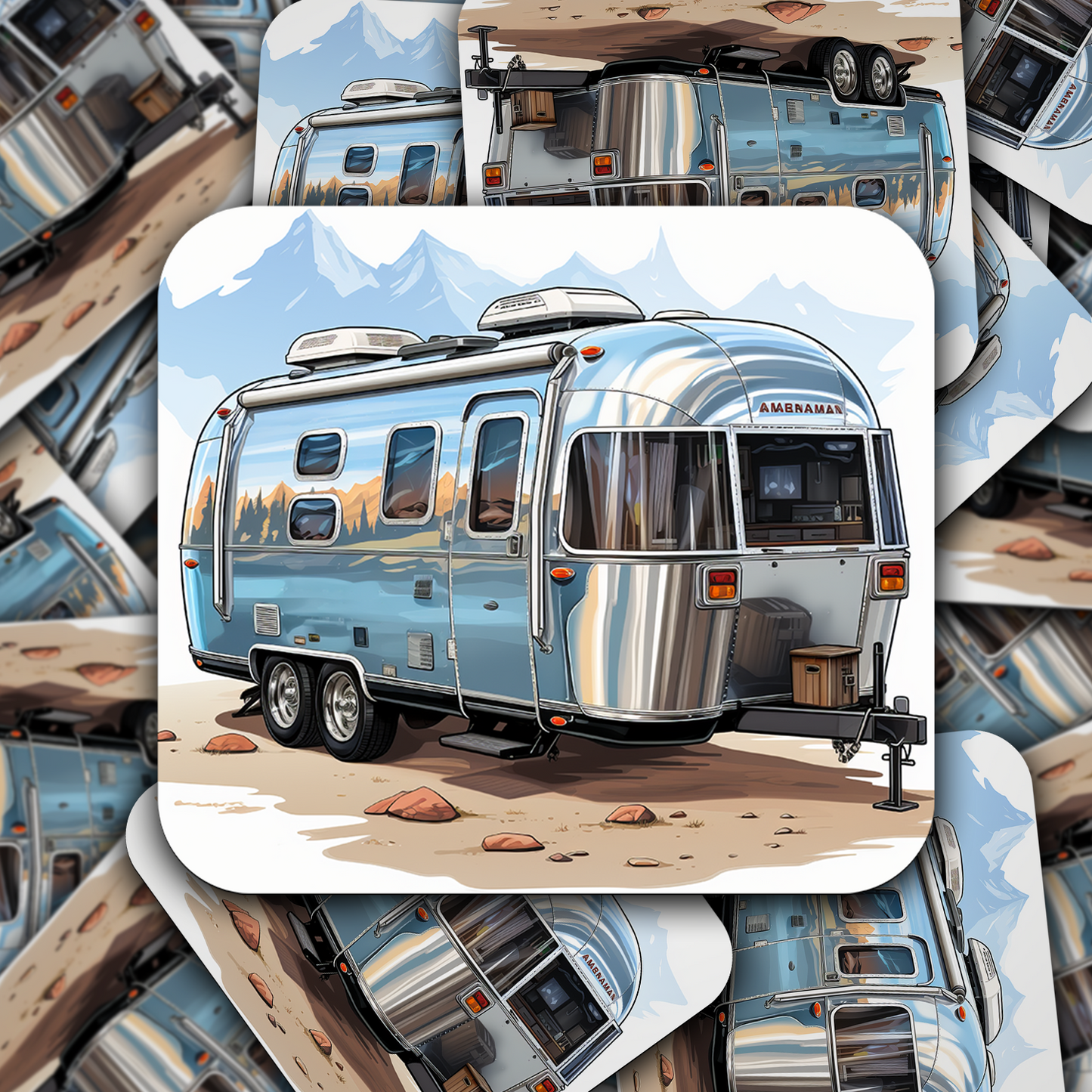 Airstream Trailer Vinyl Sticker - Wanderlust on Wheels