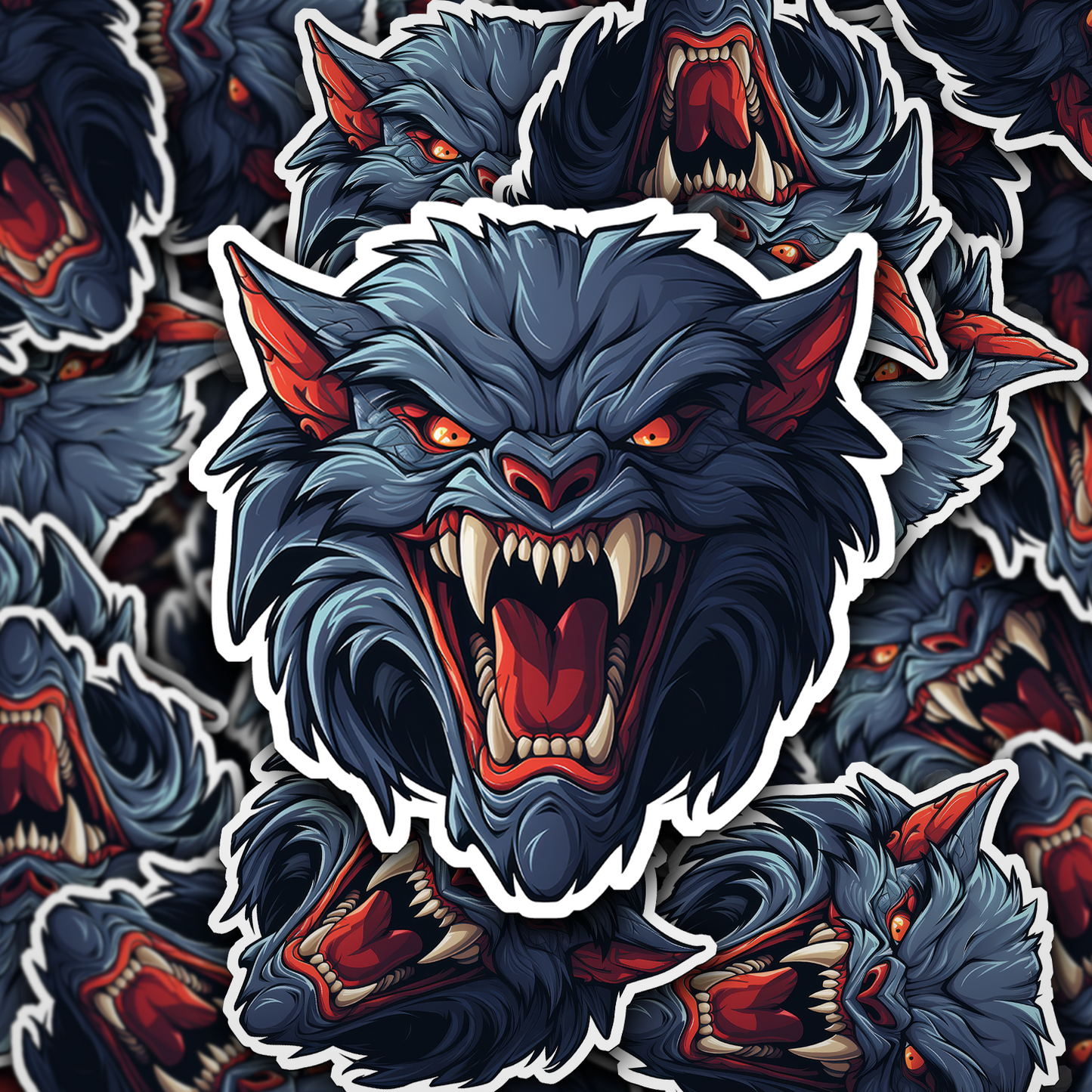 Mystical Wolf Vinyl Sticker - Embrace the Spirit of the Wild