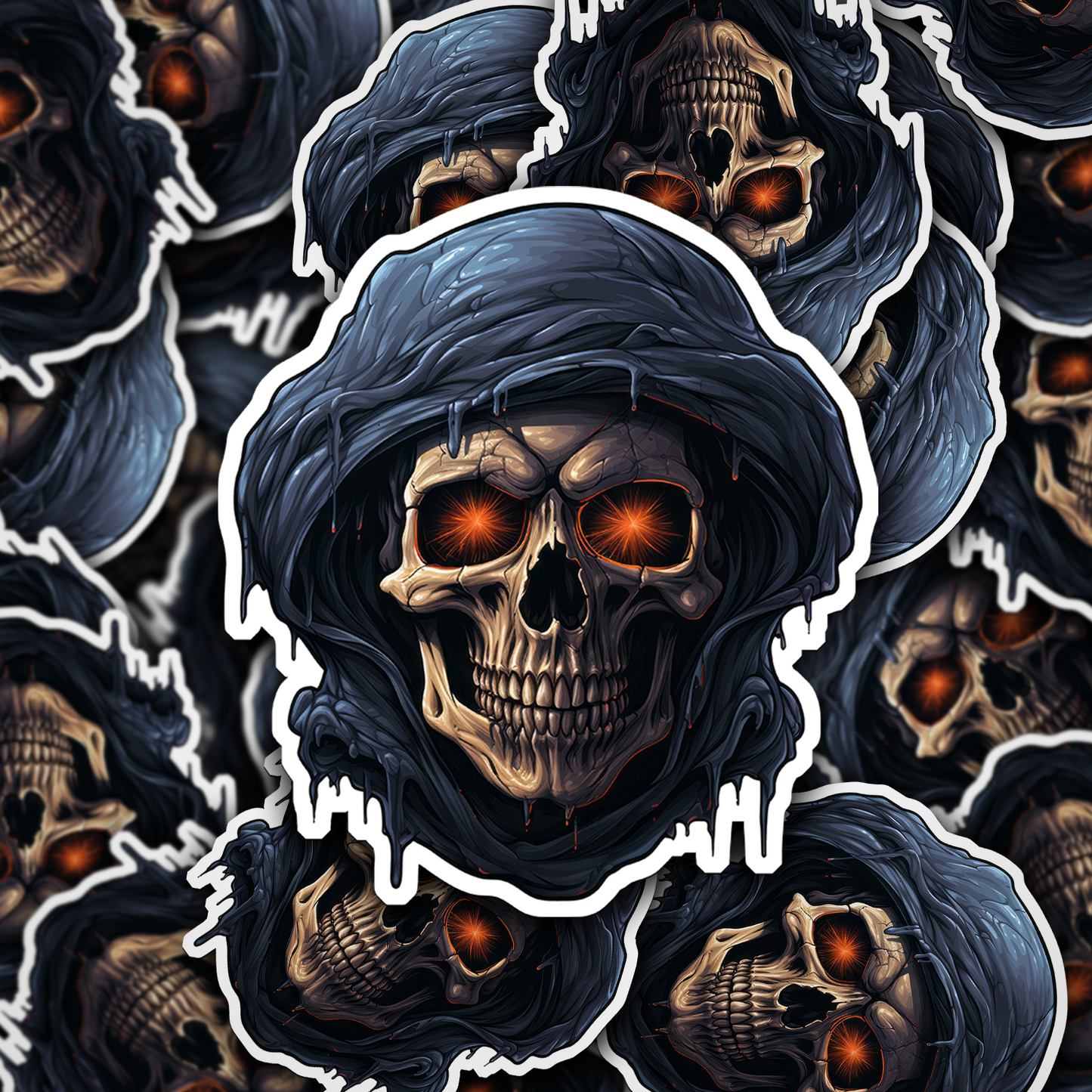 Skull Vinyl Sticker - A Bold Statement of Intrigue