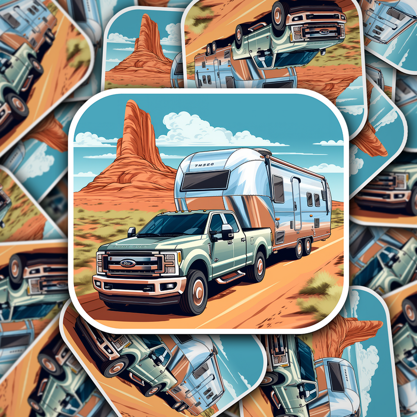 Airstream Trailer Vinyl Sticker - Wanderlust on Wheels