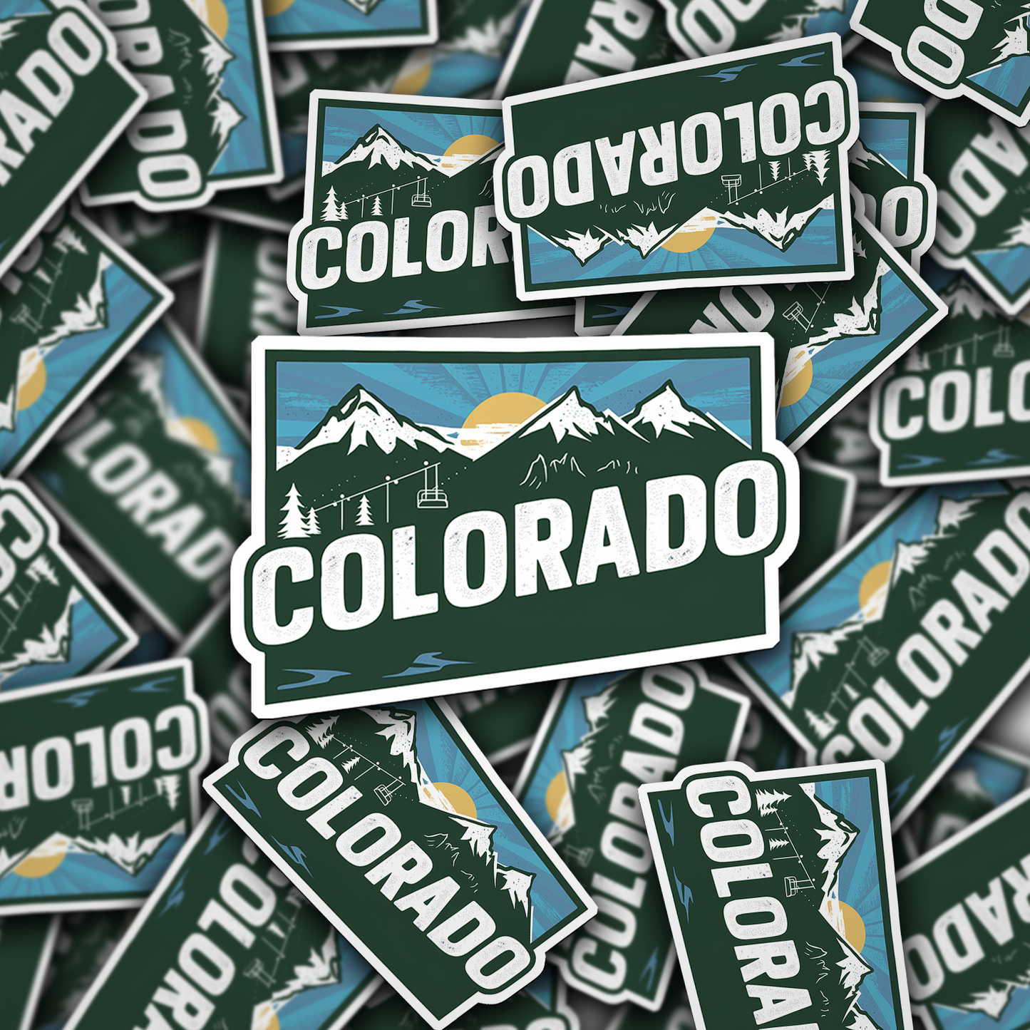 Retro Vinyl State Sticker - Colorado