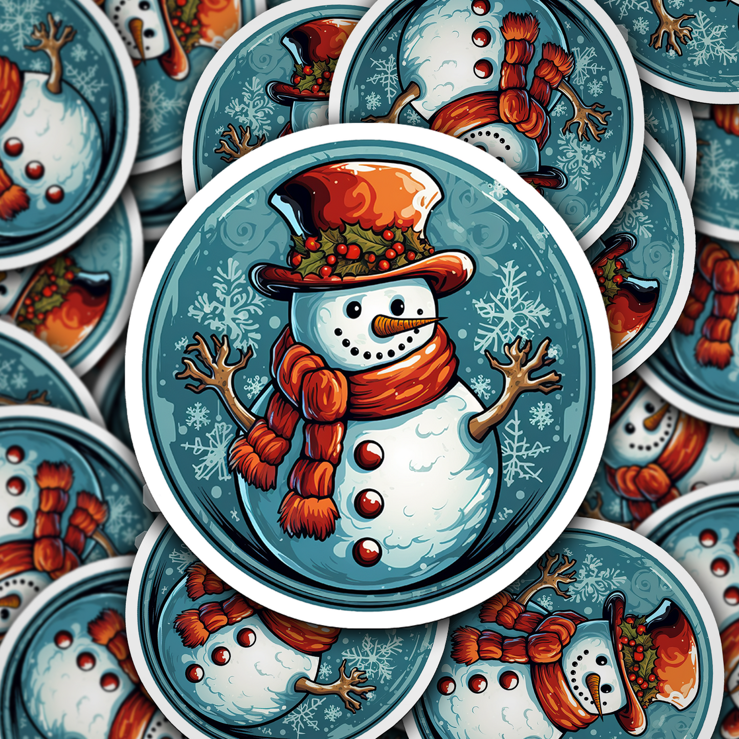 Snowman Vinyl Sticker - Add a Frosty Friend to Your Life