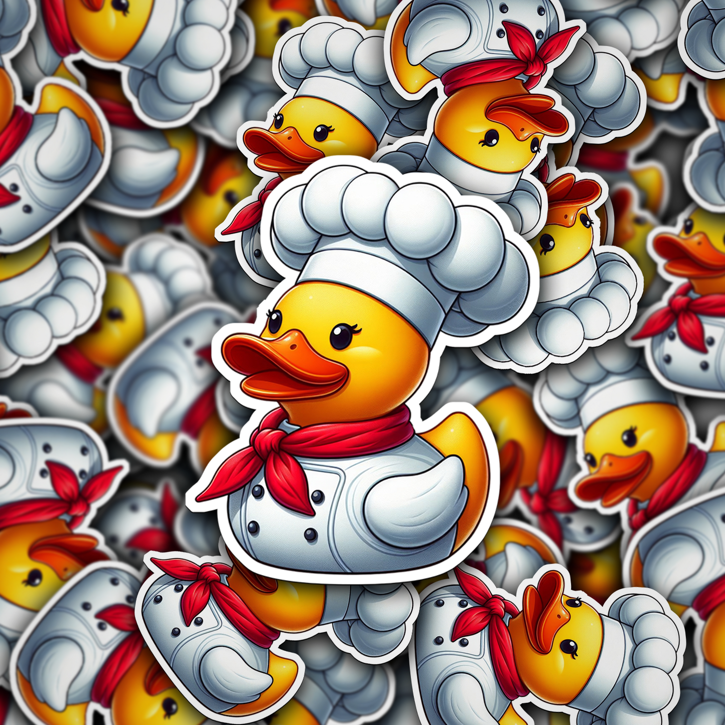 Chef Rubber Duck Vinyl Sticker