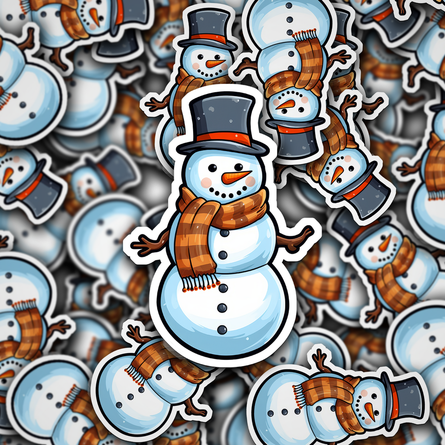 Snowman Vinyl Sticker - Add a Frosty Friend to Your Life