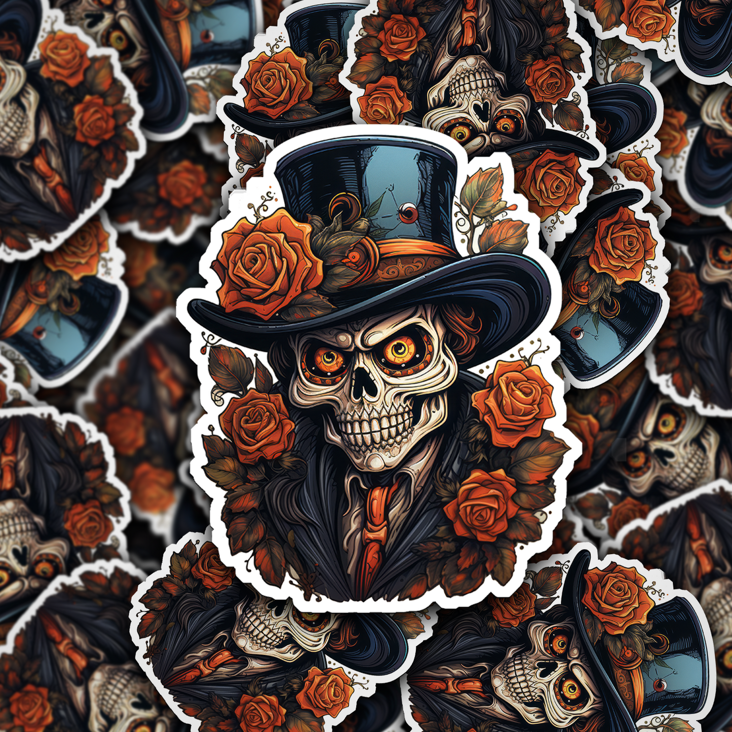 Spooky Skeleton Halloween Vinyl Sticker - Unleash the Haunting Vibes