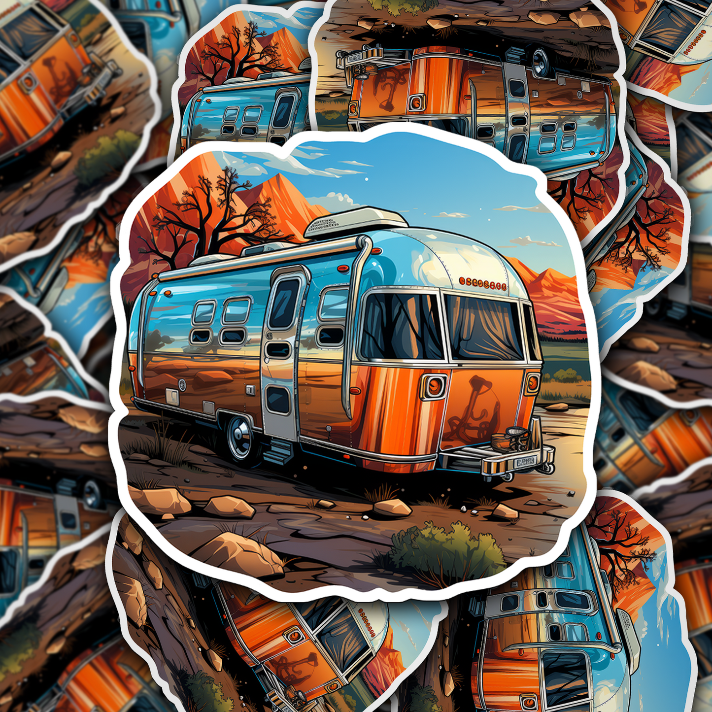 Airstream Trailer Vinyl Sticker - Wanderlust on Wheels