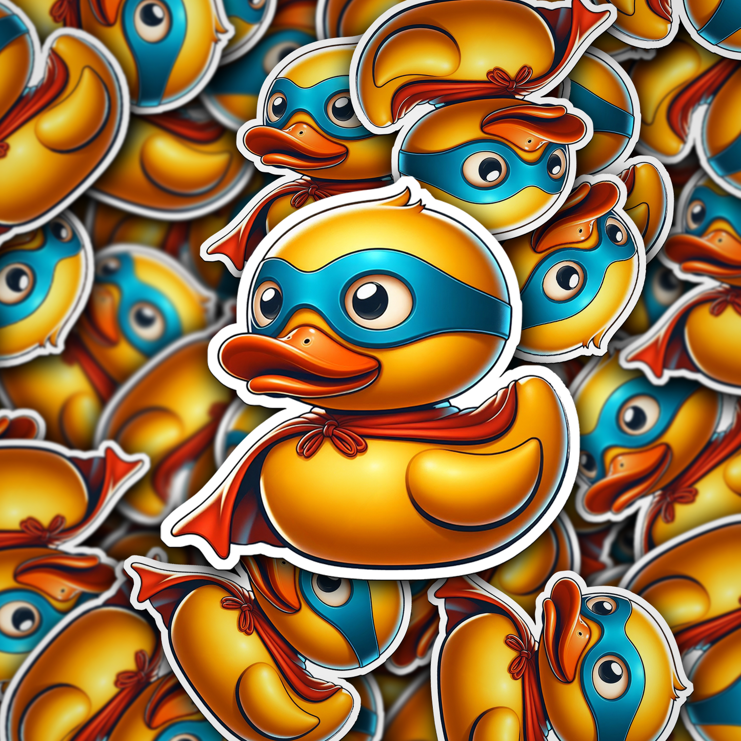 Super Hero Rubber Duck Vinyl Sticker