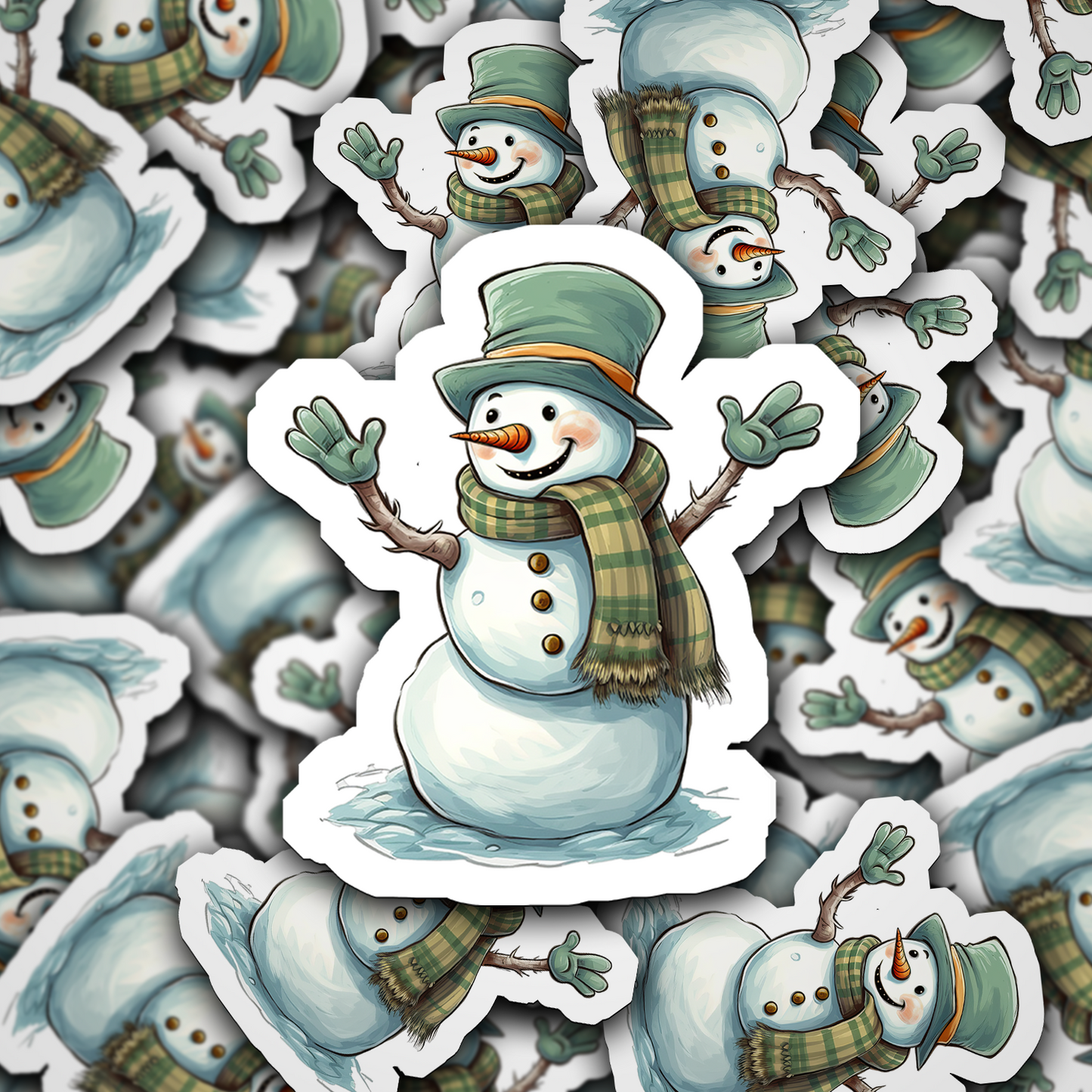 Snowman Vinyl Sticker - Add a Frosty Friend to Your Life