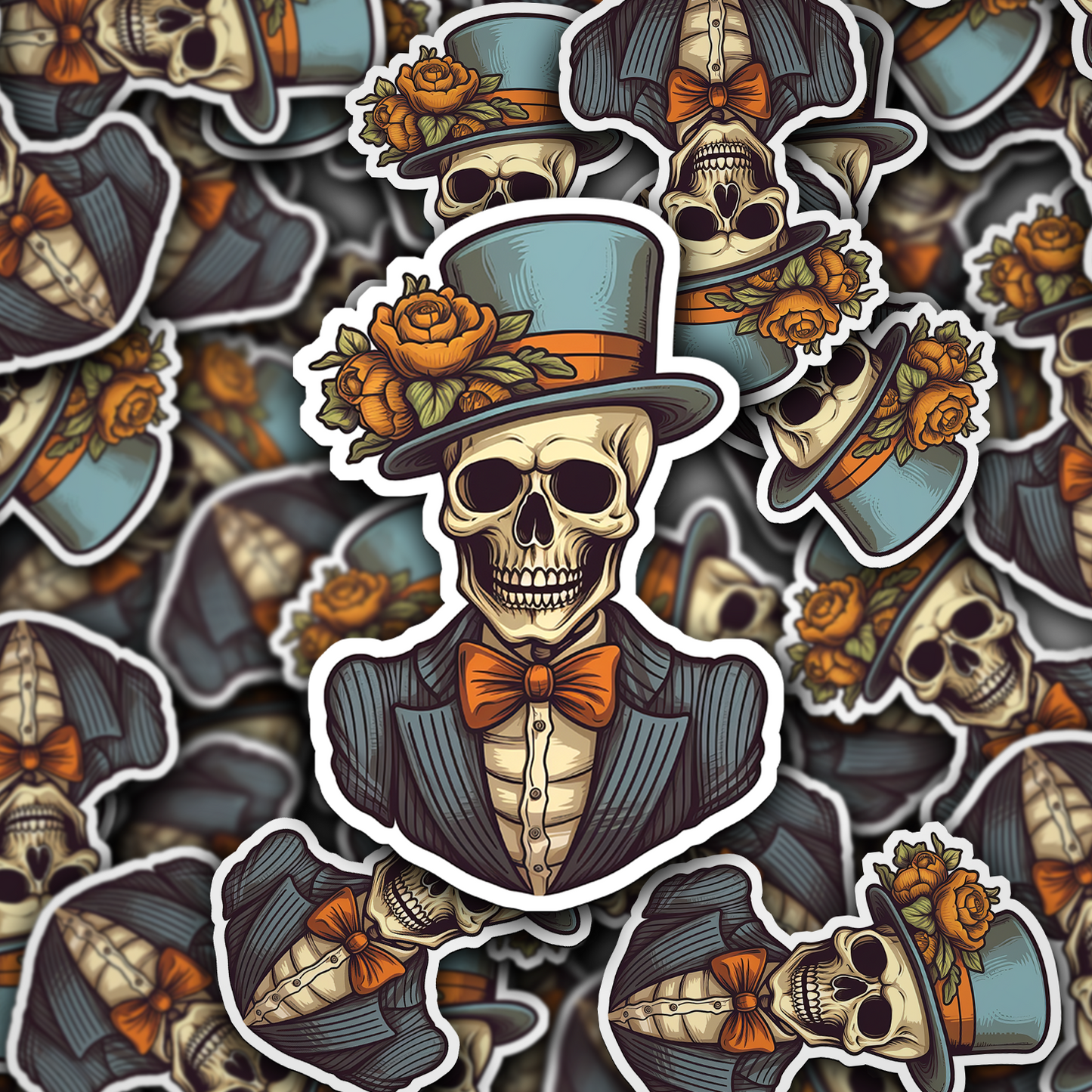 Spooky Skeleton Halloween Vinyl Sticker - Unleash the Haunting Vibes