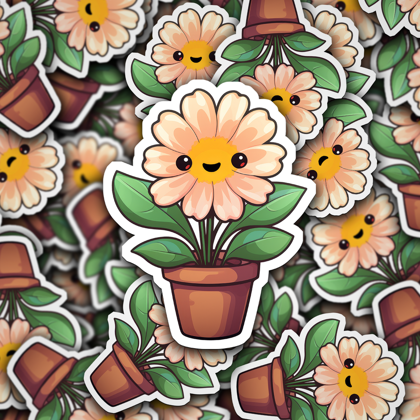 Charming Flower Vinyl Sticker - Blossom Your World with Delight