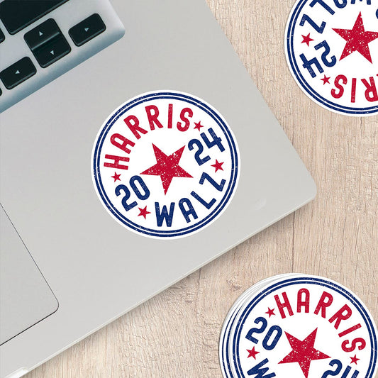 Harris Walz 2024 Vinyl Sticker - Durable and Weatherproof