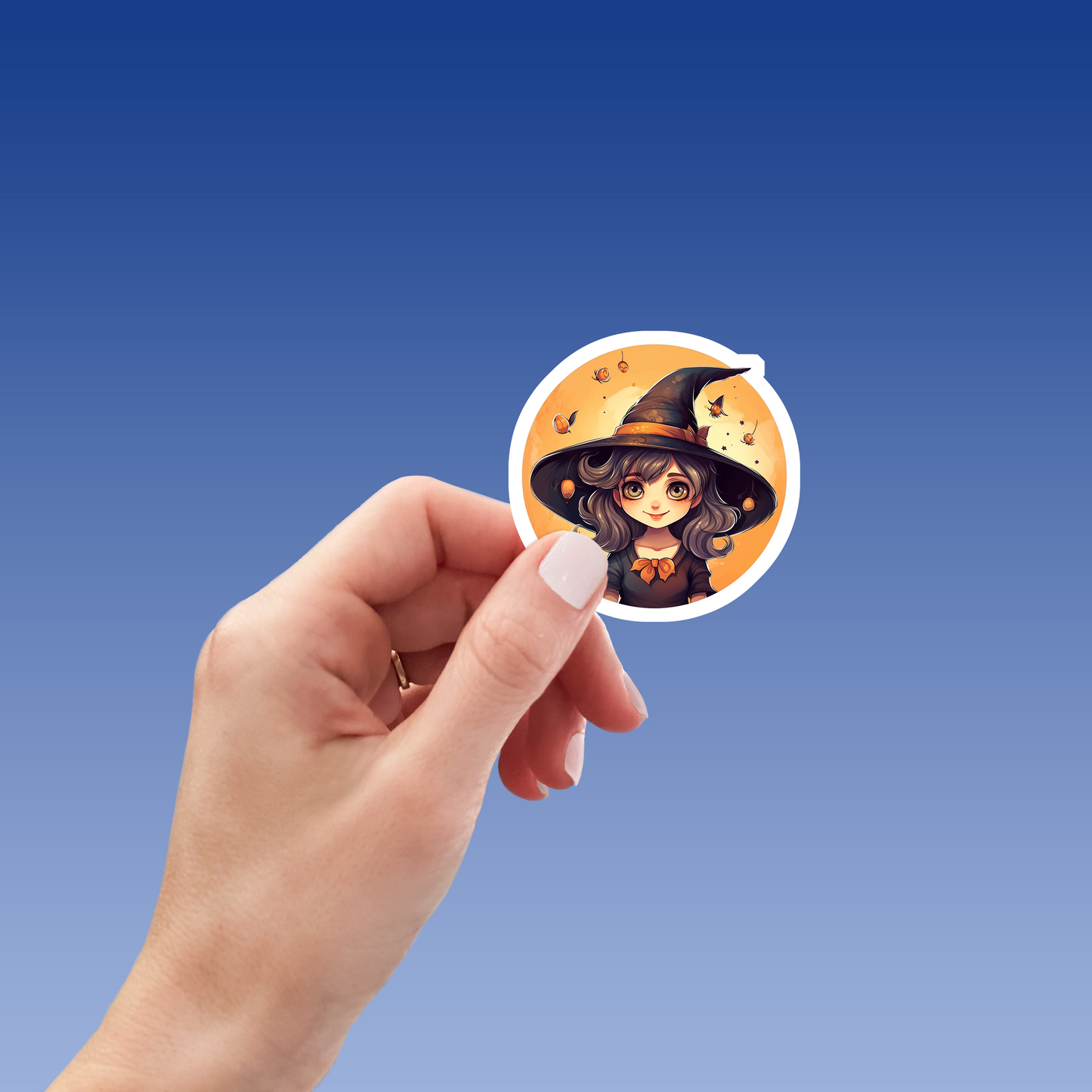 Cute Witch Vinyl Sticker - Adorable Magic for Any Surface