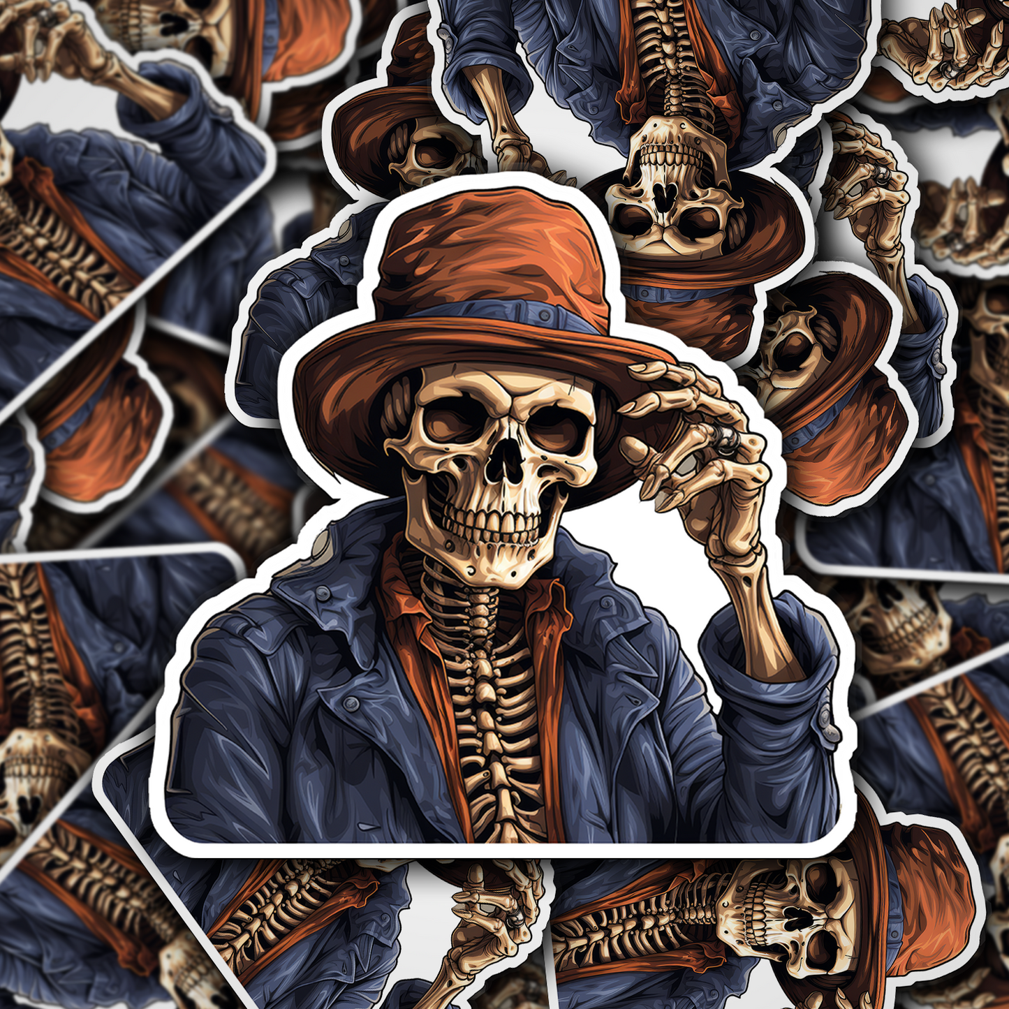 Spooky Skeleton Halloween Vinyl Sticker - Unleash the Haunting Vibes