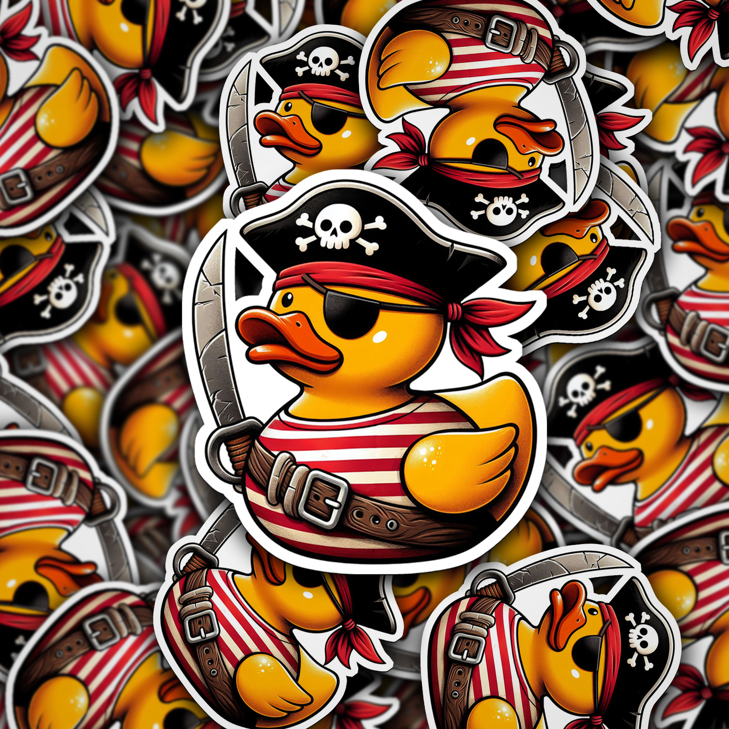 Pirate Rubber Duck Vinyl Sticker