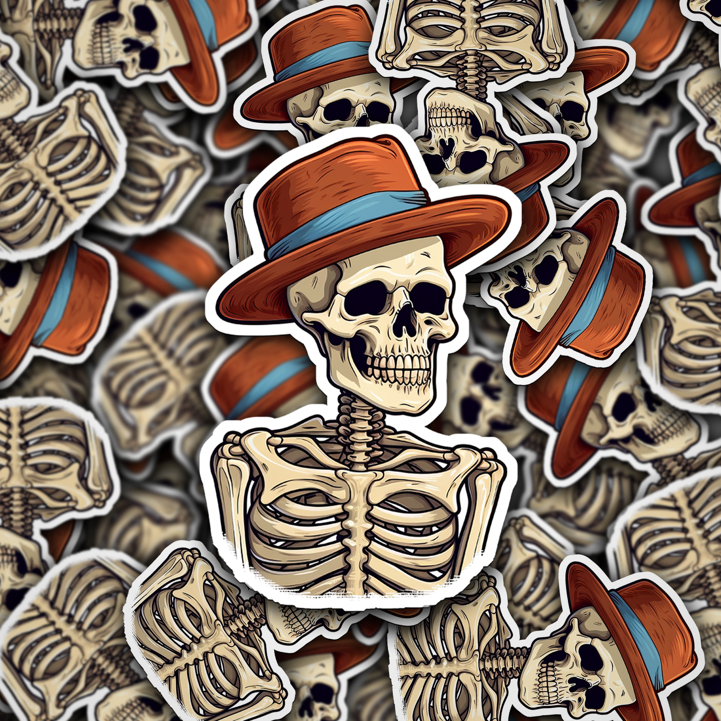 Spooky Skeleton Halloween Vinyl Sticker - Unleash the Haunting Vibes