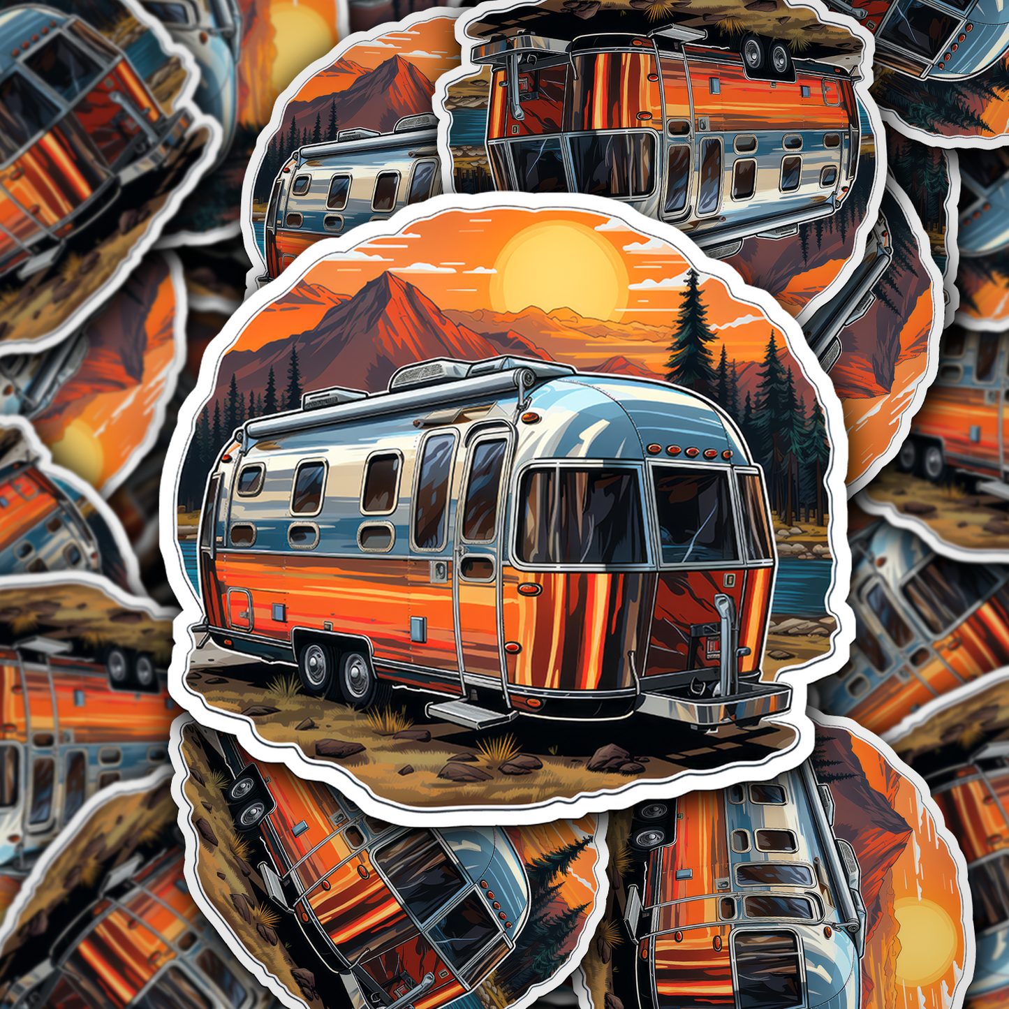 Airstream Trailer Vinyl Sticker - Wanderlust on Wheels