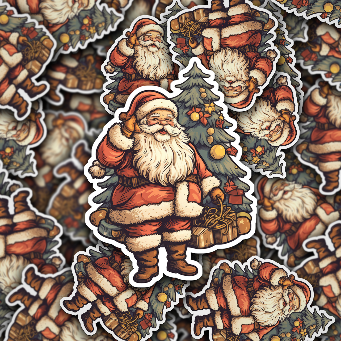 Santa Claus Vinyl Sticker - Bring the Magic of Christmas Anywhere