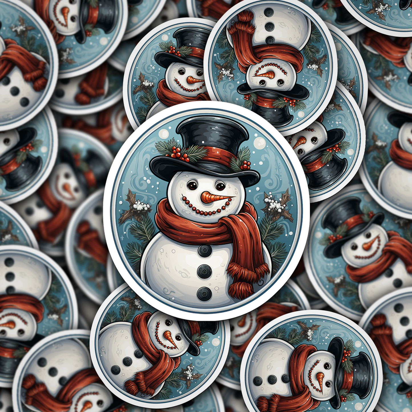 Snowman Vinyl Sticker - Add a Frosty Friend to Your Life