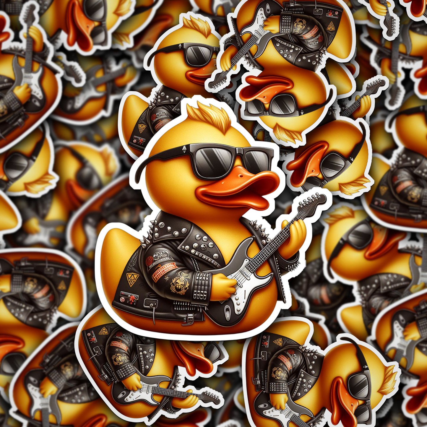 Rocker Rubber Duck Vinyl Sticker