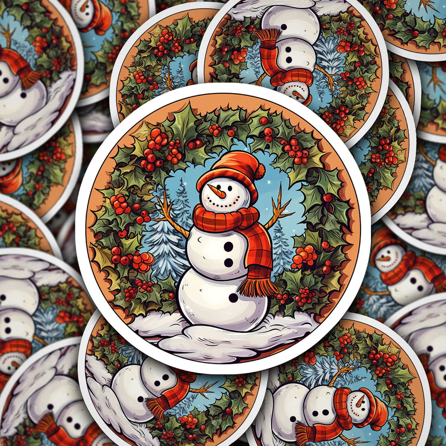 Snowman Vinyl Sticker - Add a Frosty Friend to Your Life