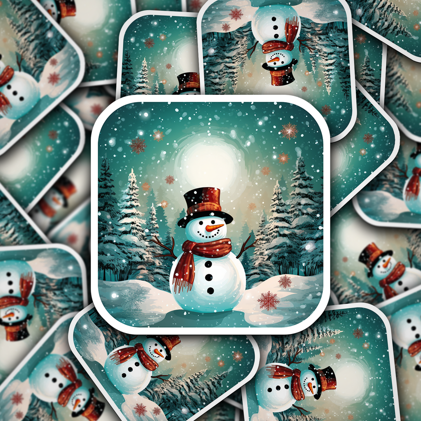 Snowman Vinyl Sticker - Add a Frosty Friend to Your Life