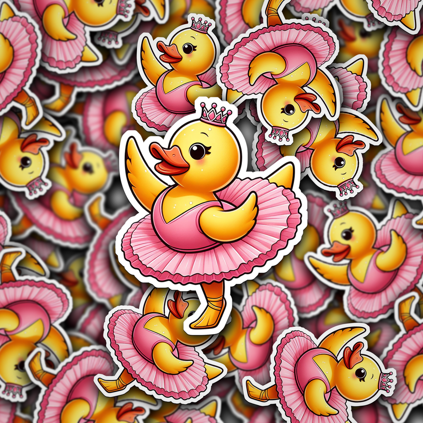 Ballerina Rubber Duck Vinyl Sticker