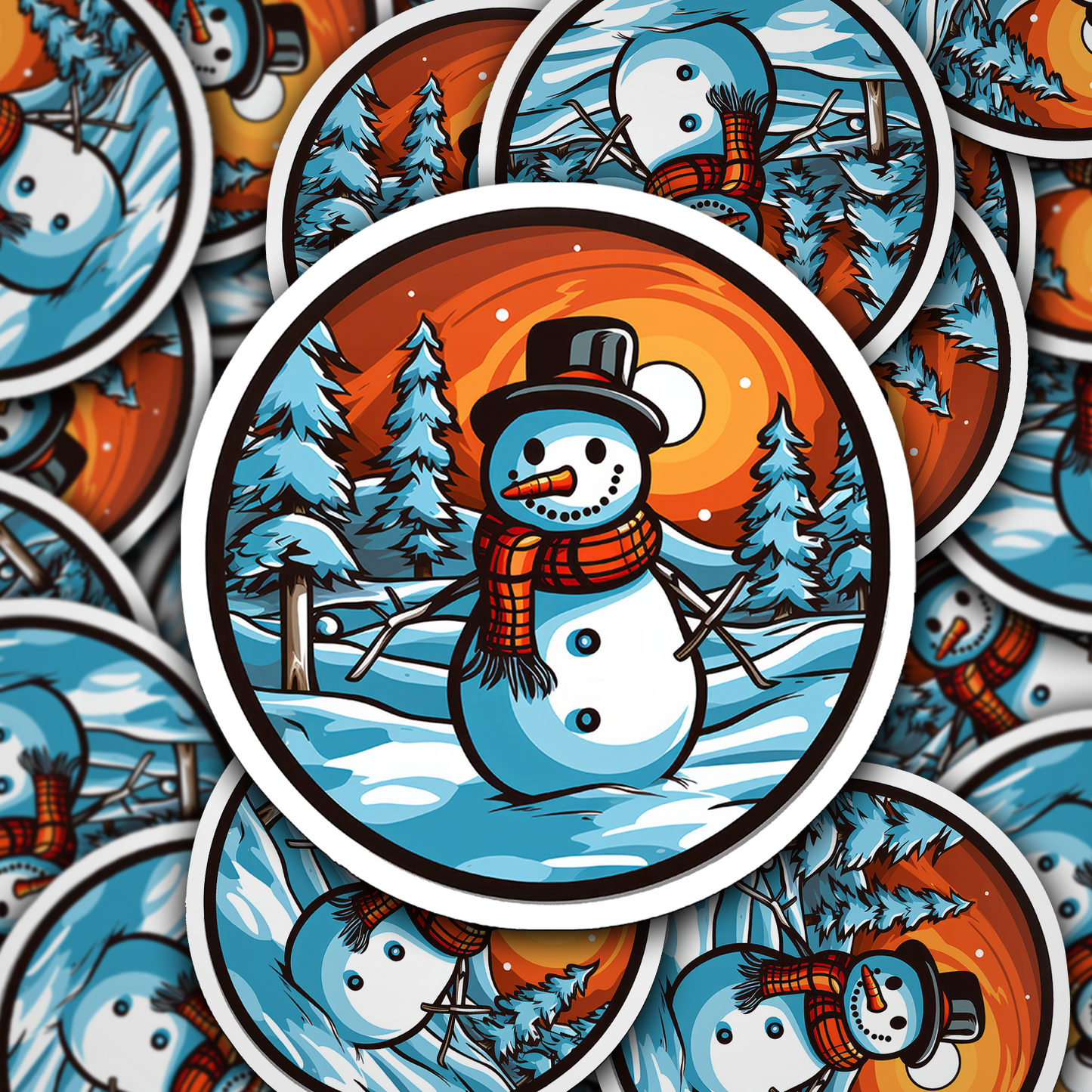 Snowman Vinyl Sticker - Add a Frosty Friend to Your Life