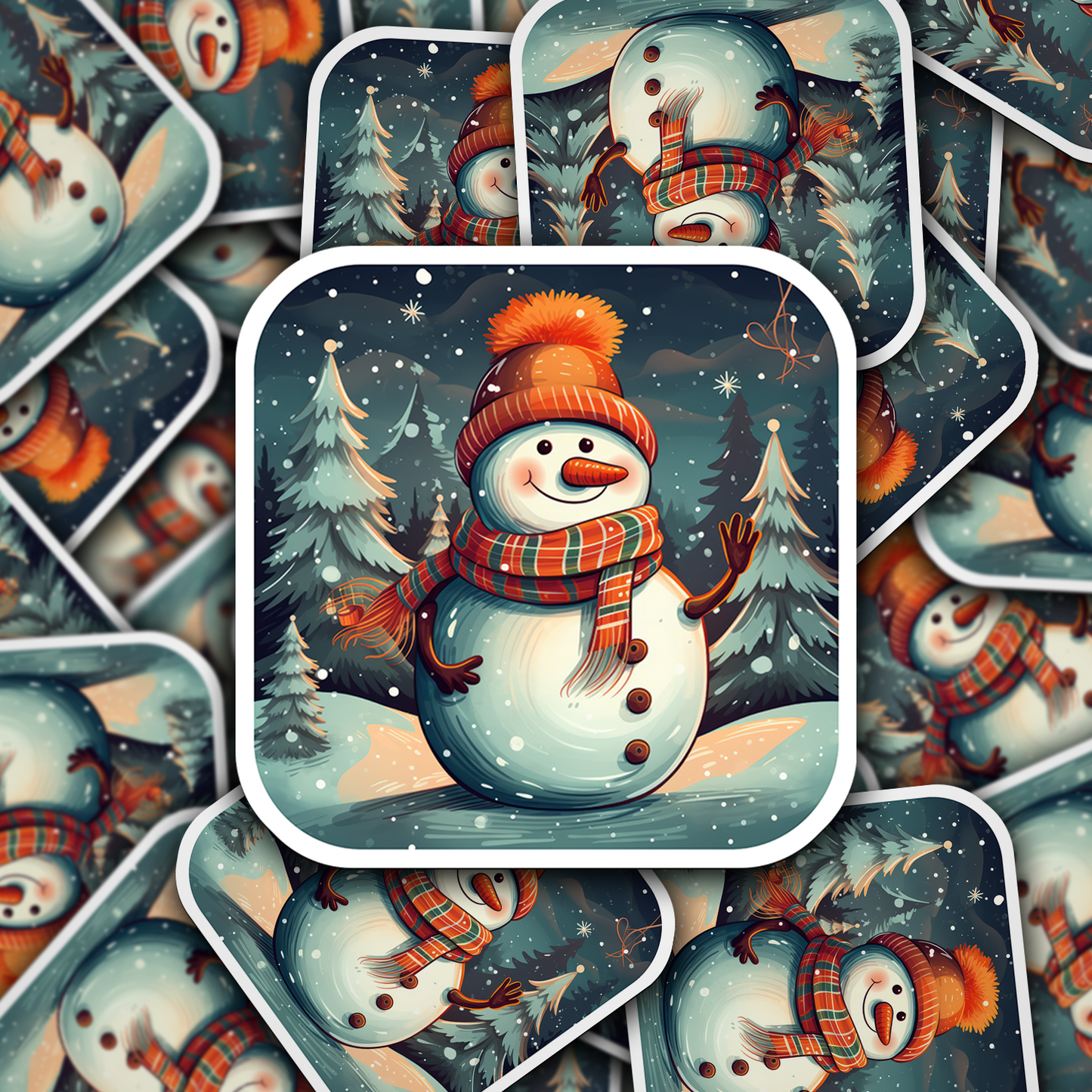 Snowman Vinyl Sticker - Add a Frosty Friend to Your Life