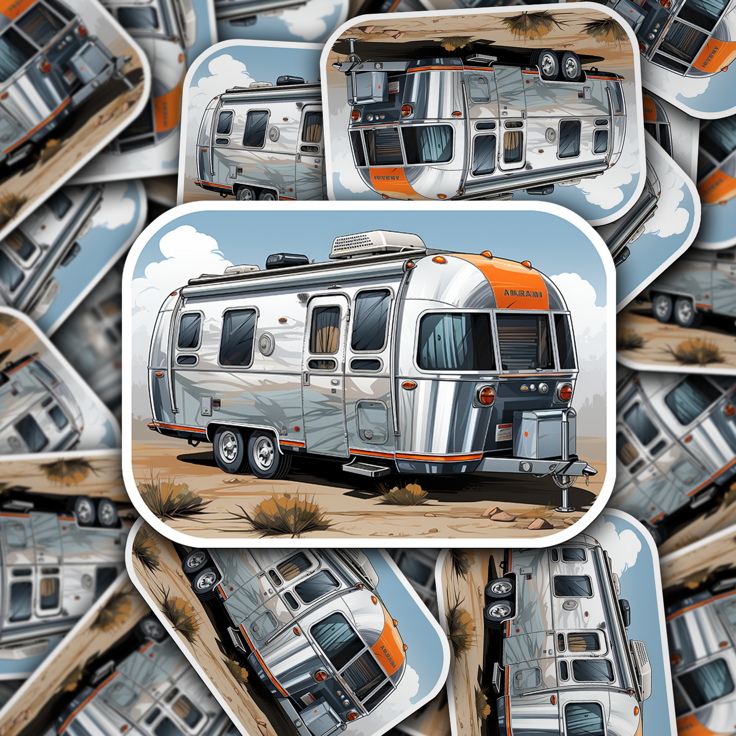 Airstream Trailer Vinyl Sticker - Wanderlust on Wheels