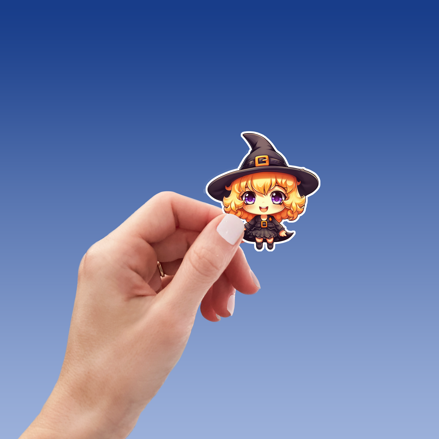 Cute Blond Witch Vinyl Sticker - Charming Magic for Your Life