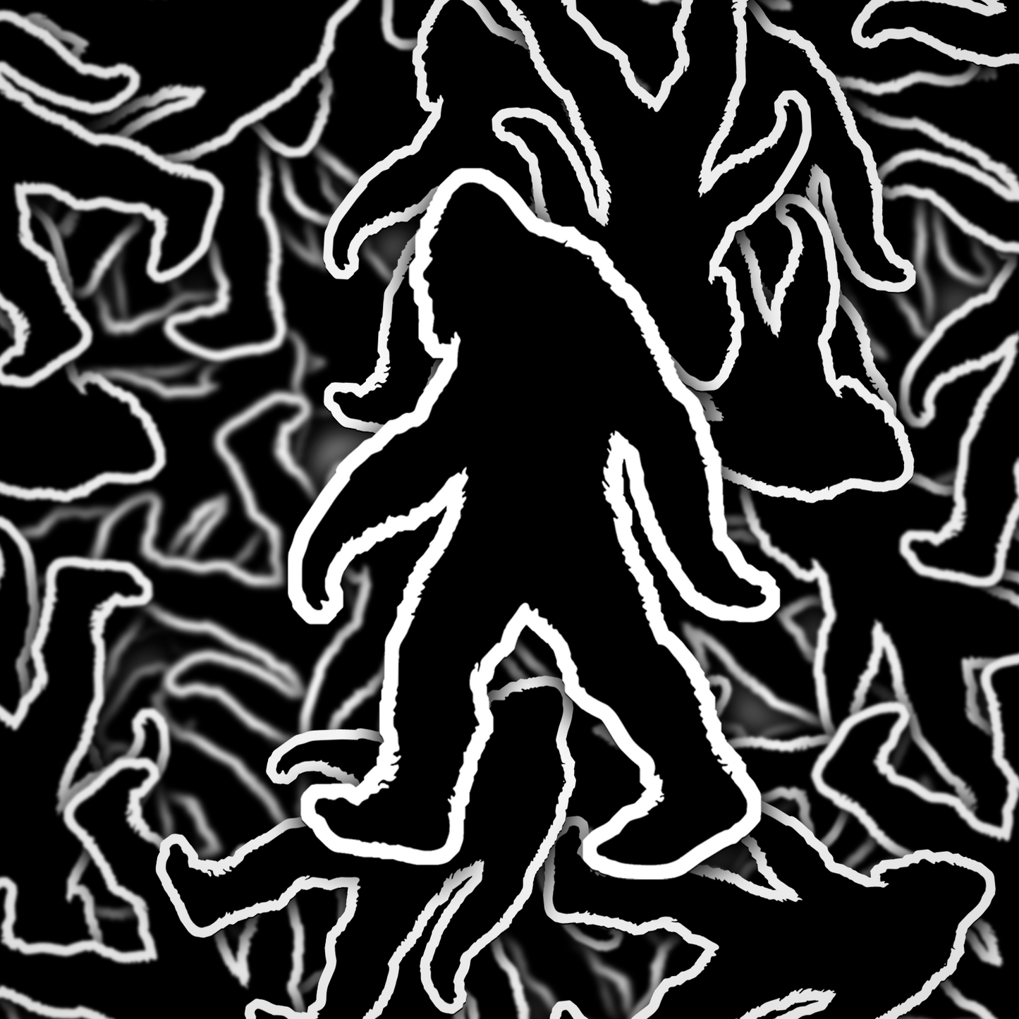 Bigfoot Silhouete Vinyl Sticker in Black - Add a Touch of Bigfoot Charm!