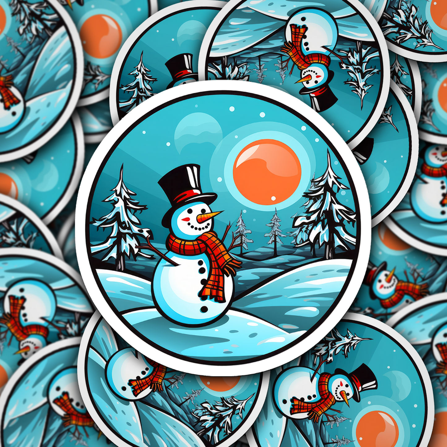 Snowman Vinyl Sticker - Add a Frosty Friend to Your Life