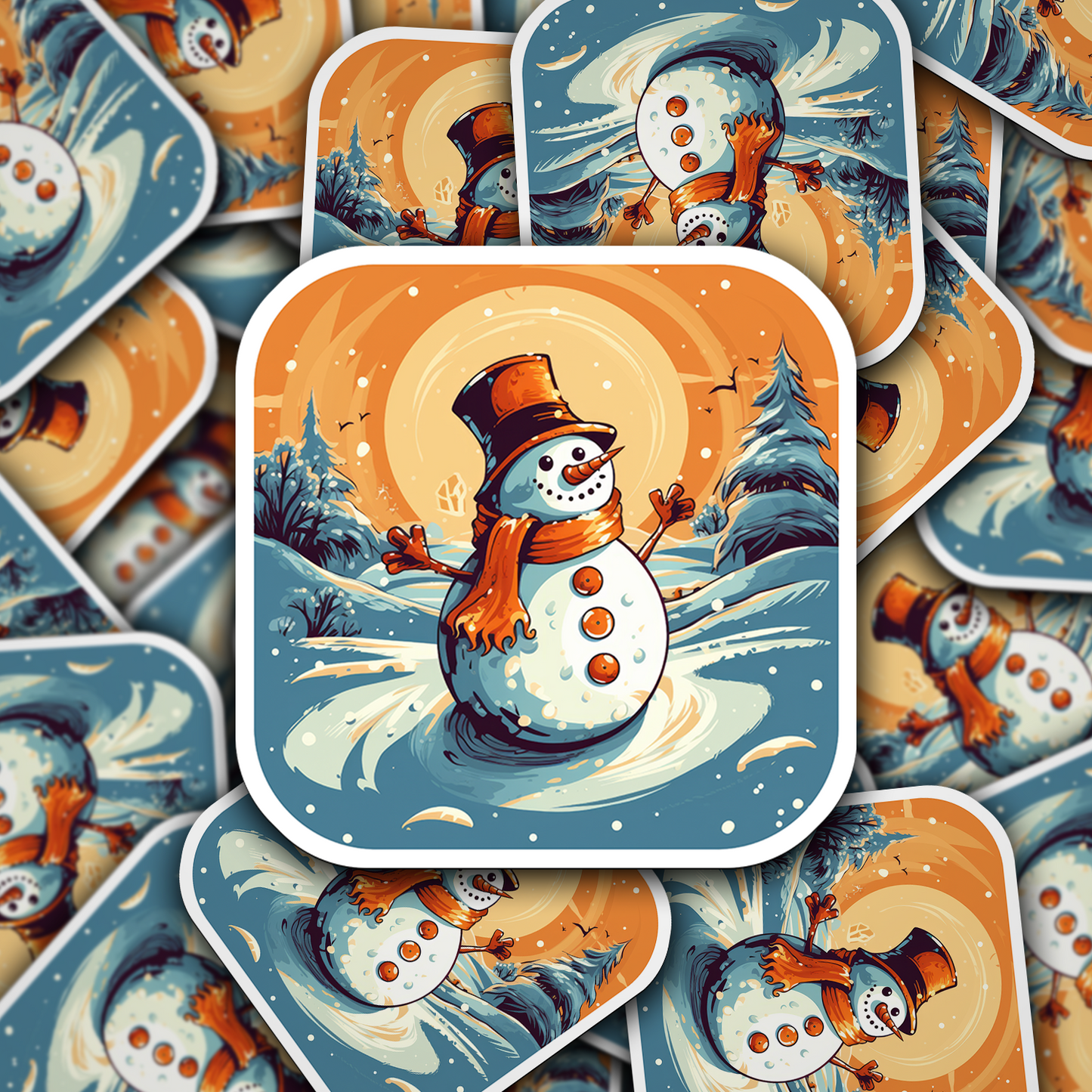 Snowman Vinyl Sticker - Add a Frosty Friend to Your Life