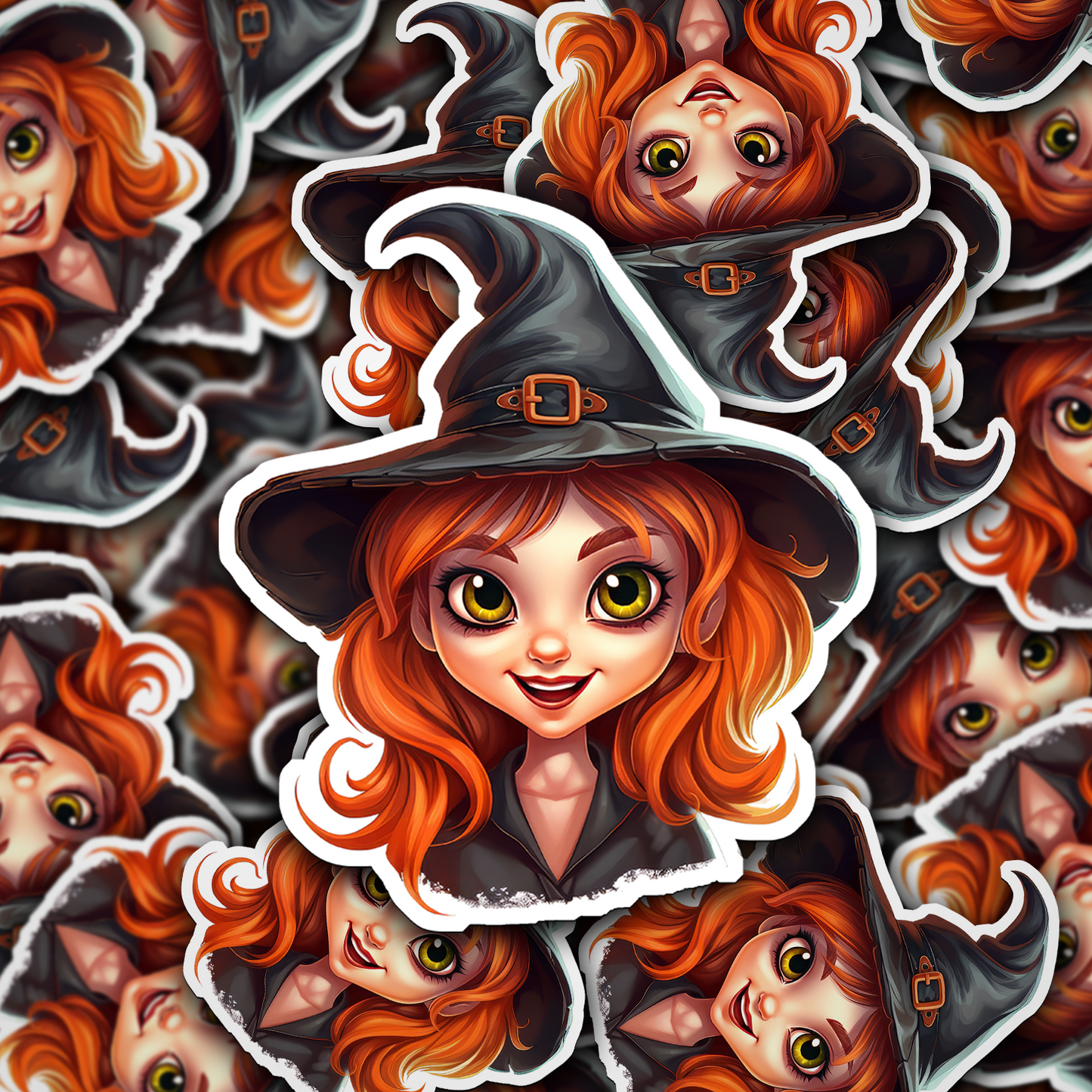 Happy Witch Vinyl Sticker - Spreading Smiles and Magic Everywhere