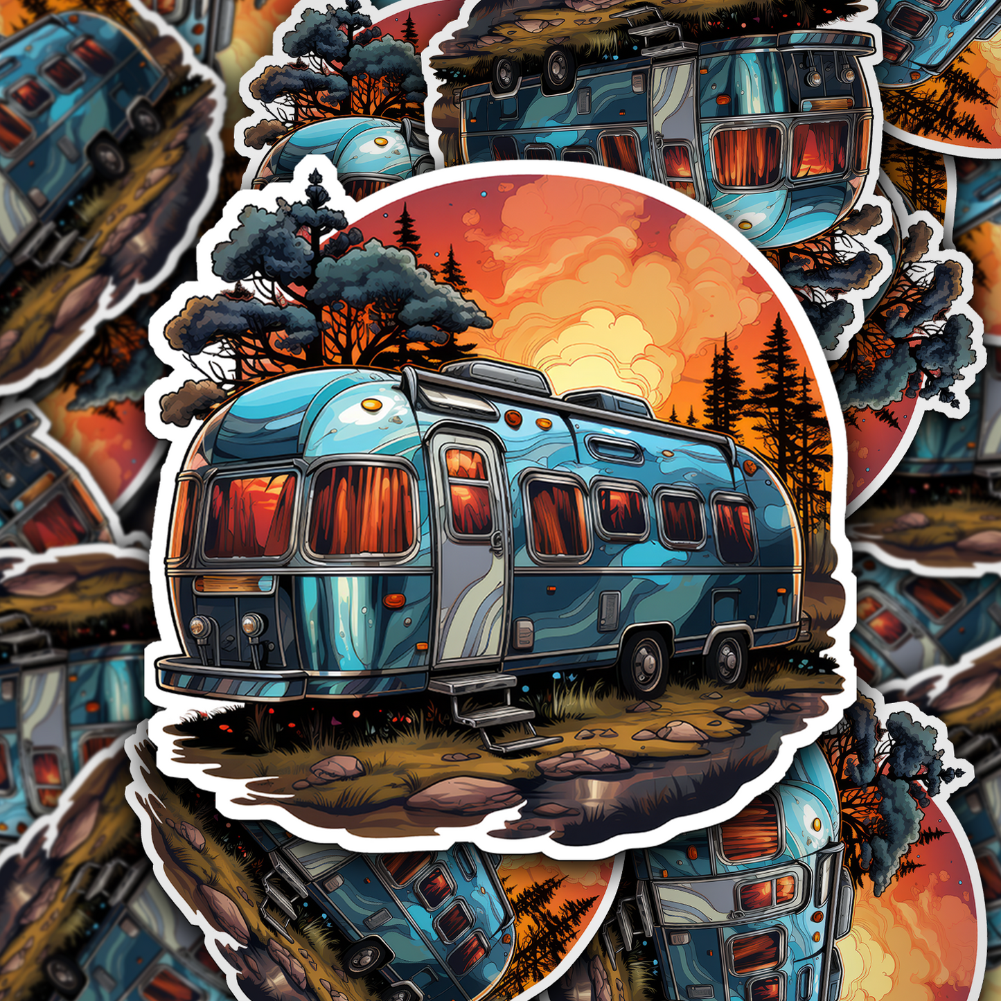 Airstream Trailer Vinyl Sticker - Wanderlust on Wheels